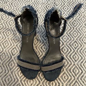 Stuart Weitzman Denim Heeled Sandals